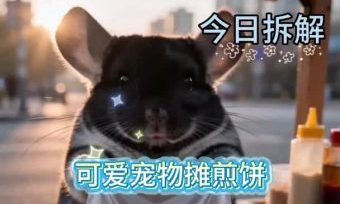 可爱动物摊煎饼