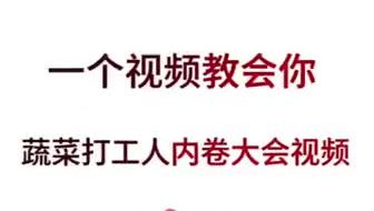一个视频教会你蔬菜打工人内卷大会视频